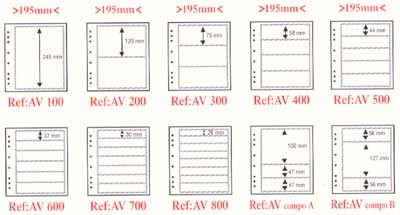 Cabilock 10 Pièces Feuilles Cartes de Collection à Feuilles Mobiles  Titulaire de la Carte Clips liant classeur a5 Collection de Timbres Timbre